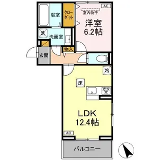 N・DーROOM IIDACHOU A棟【1階】の間取り