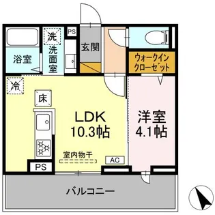 N・DーROOM IIDACHOU A棟【1階】の間取り