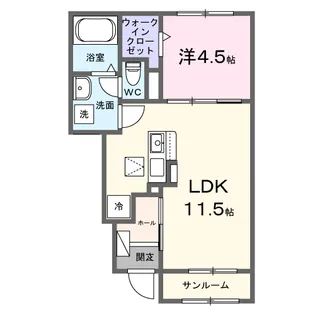ロックリバー3号館【1階】の間取り