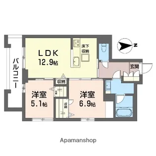 カイレアレジデンス【1階】の間取り