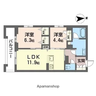 カイレアレジデンス【2階】の間取り