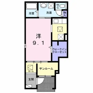 七栄アパート【1階】の間取り