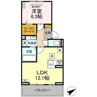 N・DーROOM IIDACHOU B棟【1階】の間取り