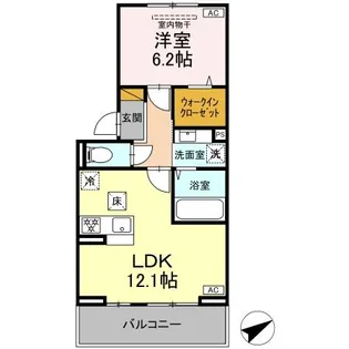 N・DーROOM IIDACHOU B棟【1階】の間取り