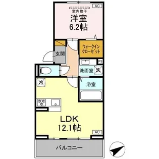 N・DーROOM IIDACHOU B棟【2階】の間取り