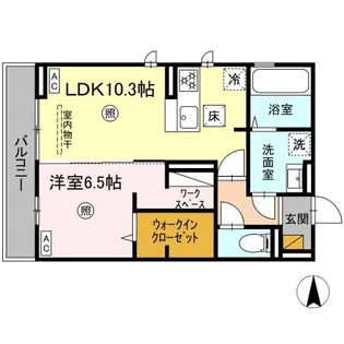 ソル ド レーヴ アッシュ【1階】の間取り