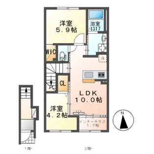 RAPS(ラプス)【2階】の間取り