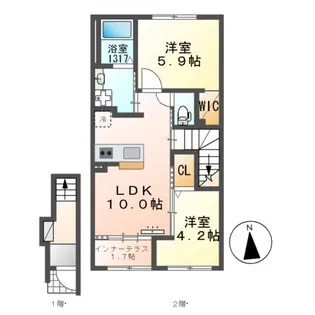 RAPS(ラプス)【2階】の間取り