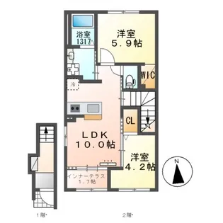 RAPS(ラプス)【2階】の間取り