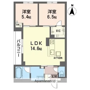 トラストメゾン白木蓮Ⅰ【1階】の間取り
