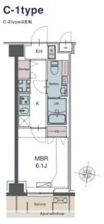 LUXENA勝田台【5階】の間取り