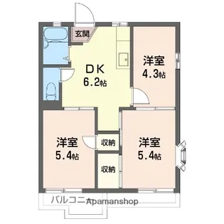 リンドフィールド【2階】の間取り