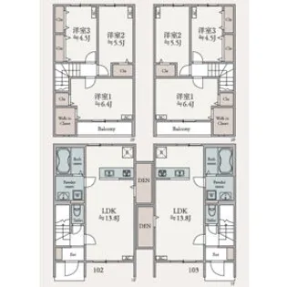 TNK成田【102号室】の間取り