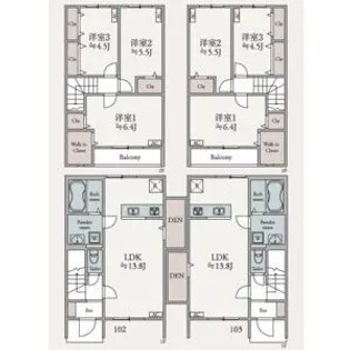 TNK成田【103号室】の間取り