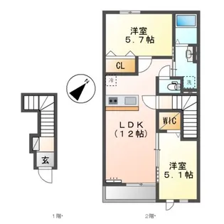 LUXE QUEEN【2階】の間取り