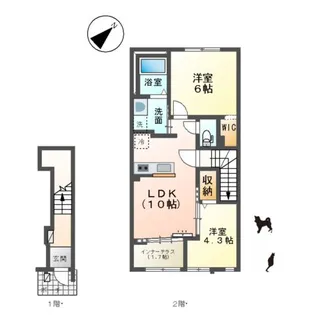 ソレイユ メイ【203号室】の間取り