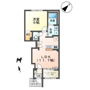 ソレイユ メイ【102号室】の間取り