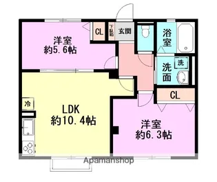 メゾン ド ボヌール【1階】の間取り