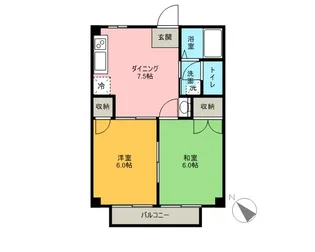 メゾンドボナール【1階】の間取り