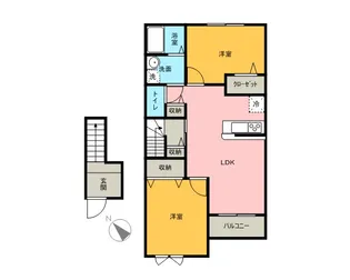 マテリアル Ⅱ【2階】の間取り