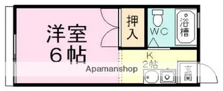 サンライズコートB【1階】の間取り