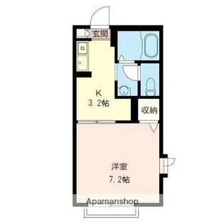 ビューラゆりのきⅡ【102号室】の間取り