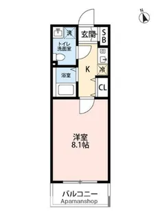 ヒーリンググランデ【2階】の間取り