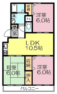 サンパール八千代【2階】の間取り