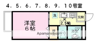 大内ハイツB【2階】の間取り