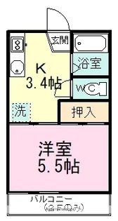 カレッジメント習志野A【2階】の間取り