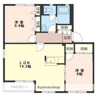 ディアスゆりのき台A【102号室】の間取り