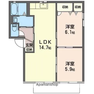 サンフォレスト壱番館【202号室】の間取り