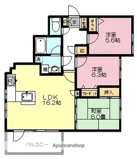 リーベスト勝田台 エルベールの街【C-204号室】の間取り