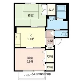 シャーメゾン四番館【1階】の間取り