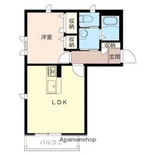 ソレイユ勝田台【203号室】の間取り