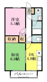 ディアフラッツⅣ【2階】の間取り