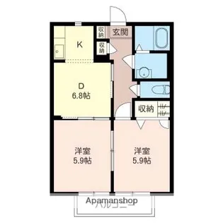 グリーンセブン(高津)【1階】の間取り