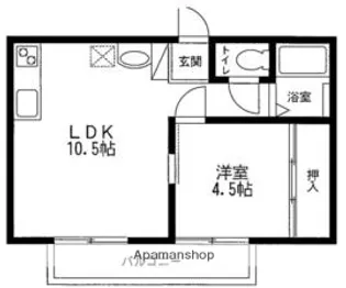 サニーヒルA【1階】の間取り