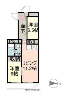 京成サンコーポ勝田台B棟【5階】の間取り
