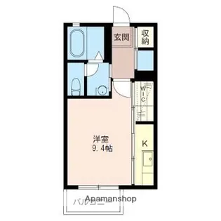メゾングラシュー【203号室】の間取り