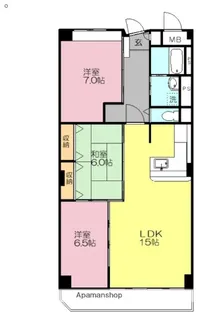 サンコーポ勝田台A棟【10階】の間取り
