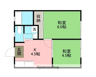 オメガハイツ【102号室】の間取り