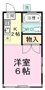 サンハイツ中田【1階】の間取り
