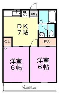 シティハイム23【2階】の間取り
