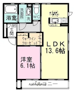 オーリーハイツ【1階】の間取り