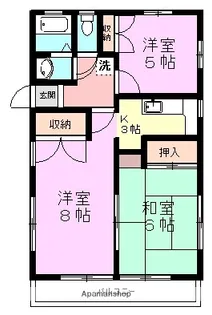 皆信ハイツⅠ【1階】の間取り
