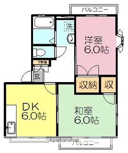 マインドムB【201号室】の間取り