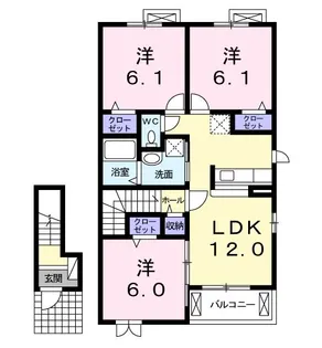 グランドソレーユ【2階】の間取り
