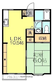 ガーデンハイツ西志津【203号室】の間取り