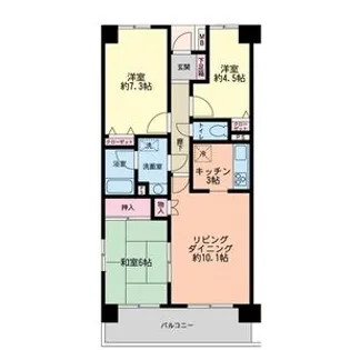 習志野台野村ハイツ【3階】の間取り